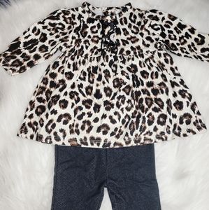 2 Piece Leopard Baby Shirt and Pants Set